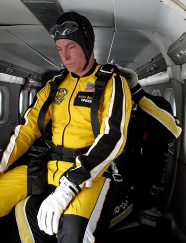 HH3 in cabin of Twin Otter over Fort Bragg, NC