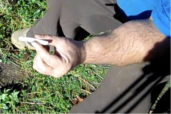 Pot farmer Jerry takes a work break with a joint